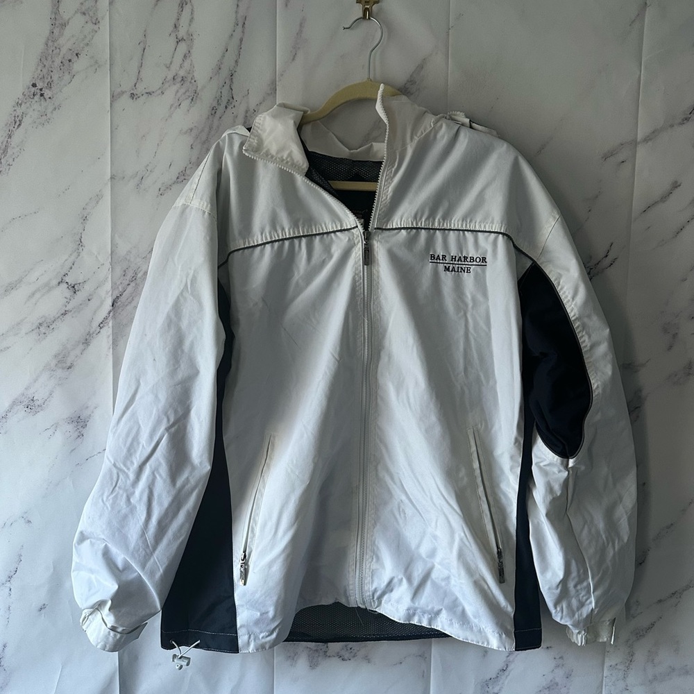 CHENERAL - BAR HARBOR MAINE FULL ZIP HOODED JACKET MENS LARGE